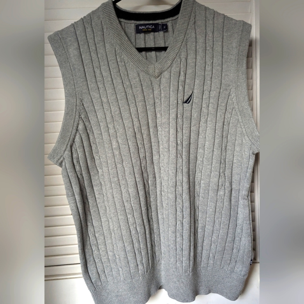 Nautica Mens Gray Vest size M